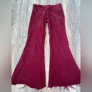 Vintage 70s 80s Super Low Rise Caribou Flare Bell Bottom Pants Women’s Size 27”